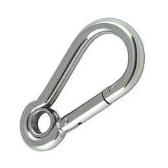 Carabiner with eye stainless steel