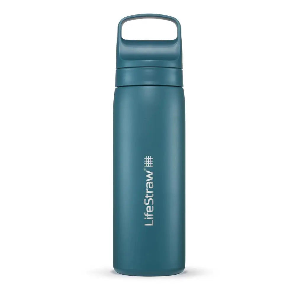 LifeStraw Go 2.0 Stainless waterfilter / drinkfles 700ml - Laguna Teal (blauw) - Wateropslag en Waterfiltering