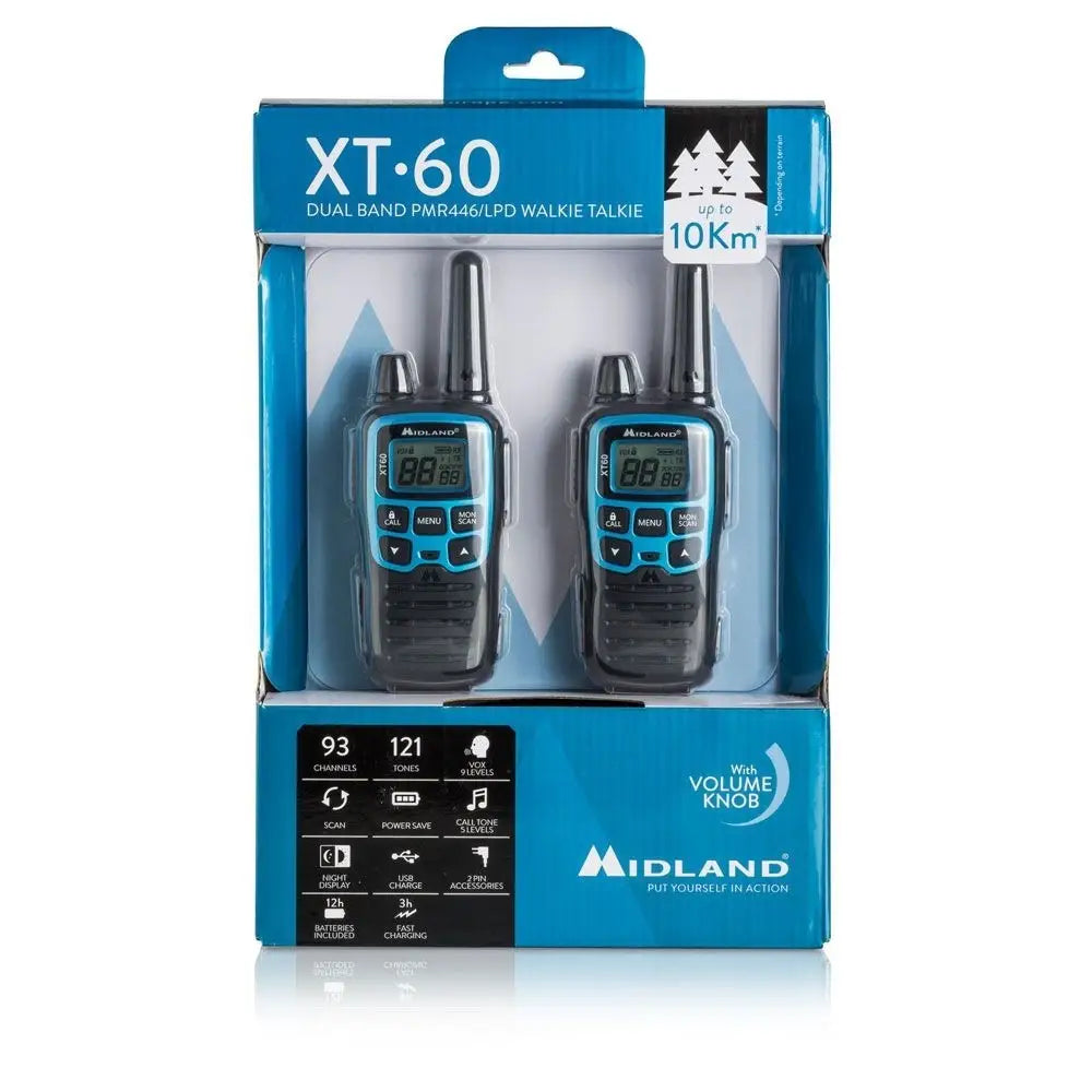 Midland XT60 PMR446 portofoons (set van 2)