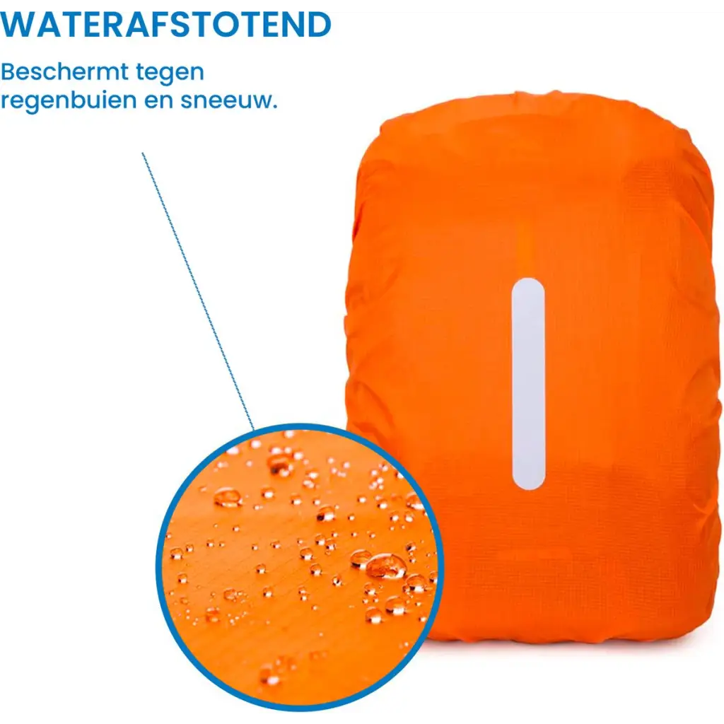 Reflecterende rugzakhoes - 60 tot 70 Liter oranje