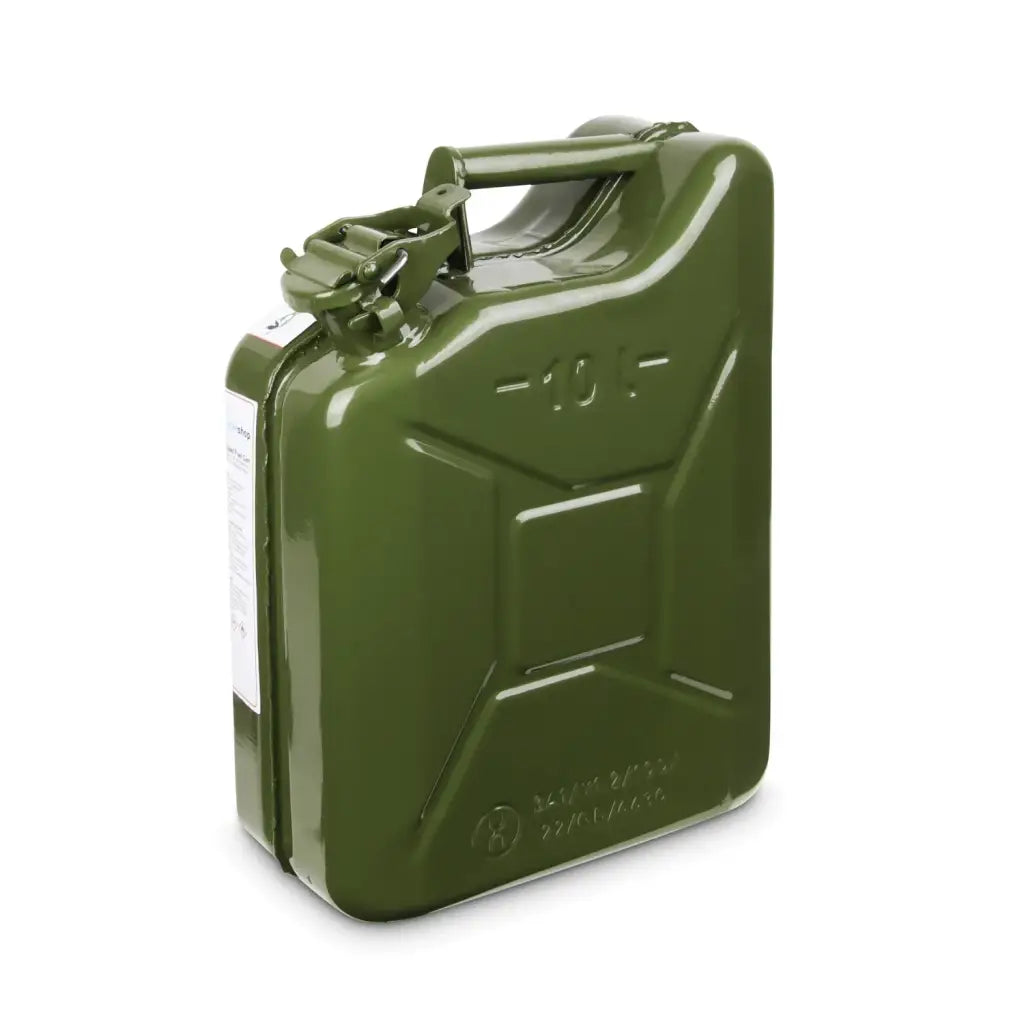 Stalen brandstof jerrycan 10 liter - Groen - Energie en Elektronica