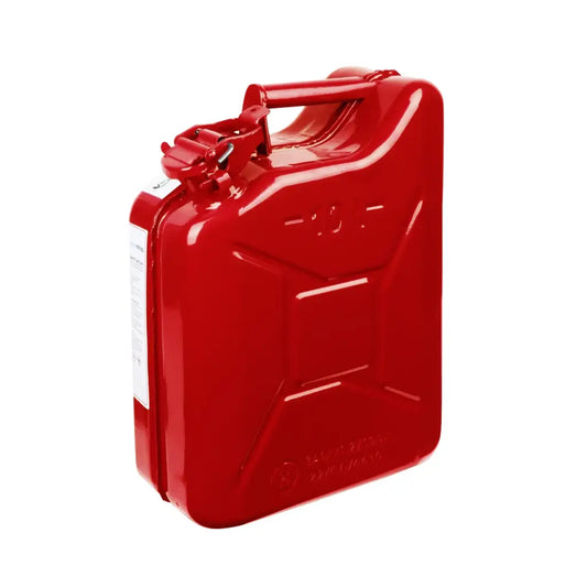 Stalen brandstof jerrycan 10 liter - Rood - Energie en Elektronica