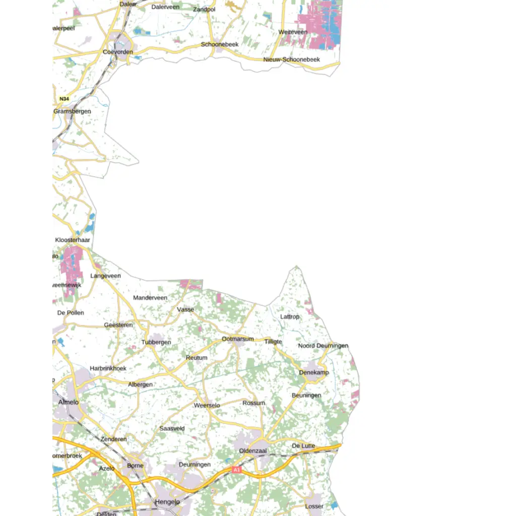 Topografische kaart 1:100.000 - 15 Almelo kaarten