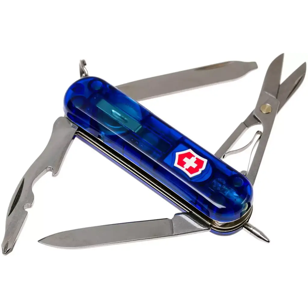 Victorinox Midnite Manager 0.6366.T2 Zwitsers zakmes - Transparant blauw