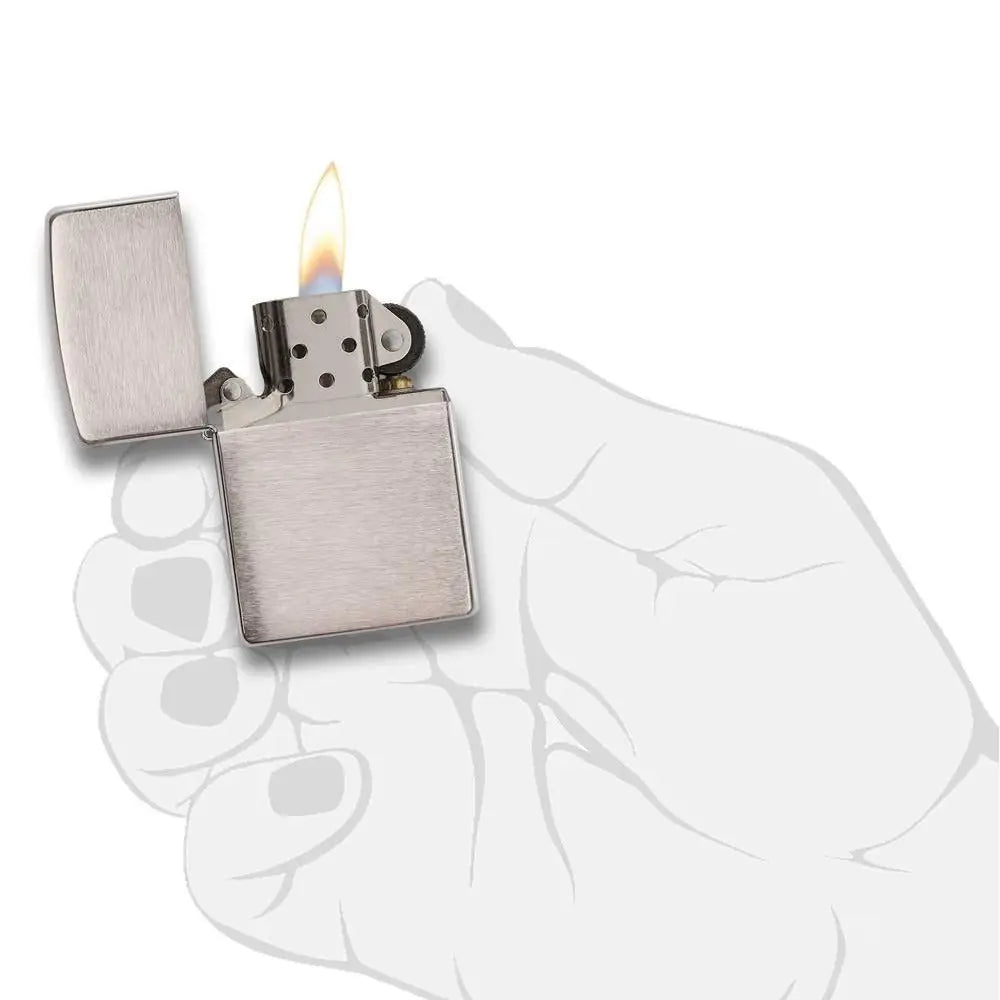 Zippo Brushed Chrome benzine aansteker